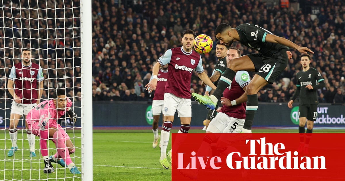 West Ham United v Liverpool: Premier League – reside | Premier League