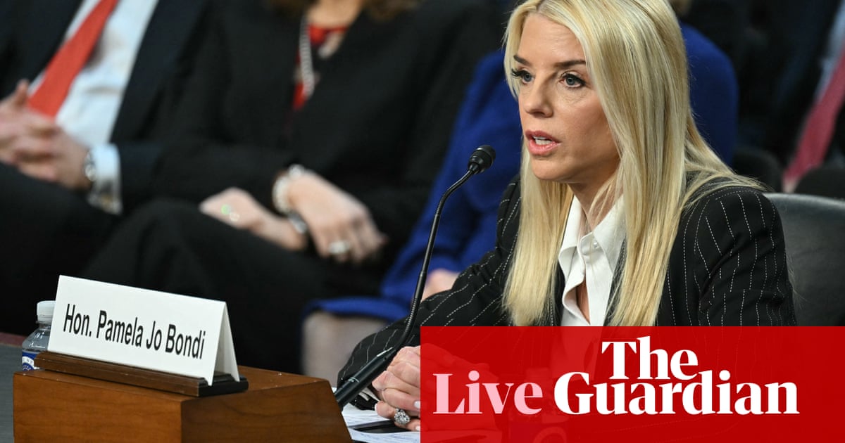 Pam Bondi claims justice division ‘focused’ Trump however says she gained’t pursue ‘political’ prosecutions – US politics stay | Trump administration