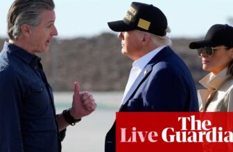 Trump surveys Los Angeles wildfires harm; administration says Gulf of Mexico now Gulf of America – dwell | US politics