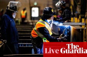 UK metal trade fears ‘devastating blow’ from Trump tariffs; Brussels vows to react; FTSE 100 hits file excessive – enterprise stay | Donald Trump