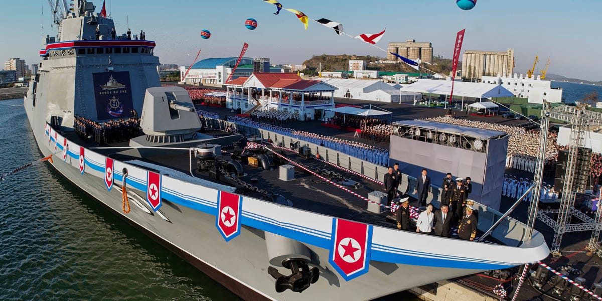 North Korea Bungled 5,000-Ton Destroyer Launch As Kim Jong Un Watched North Korea Bungled 5,000-Ton Destroyer Launch As Kim Jong Un Watched